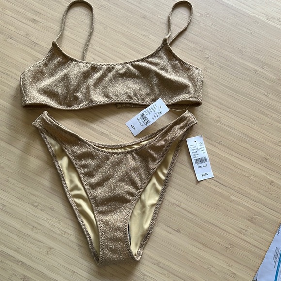 PacSun Other - Pacsun bronze shimmer LA Hearts bikini ❤️‍🔥
